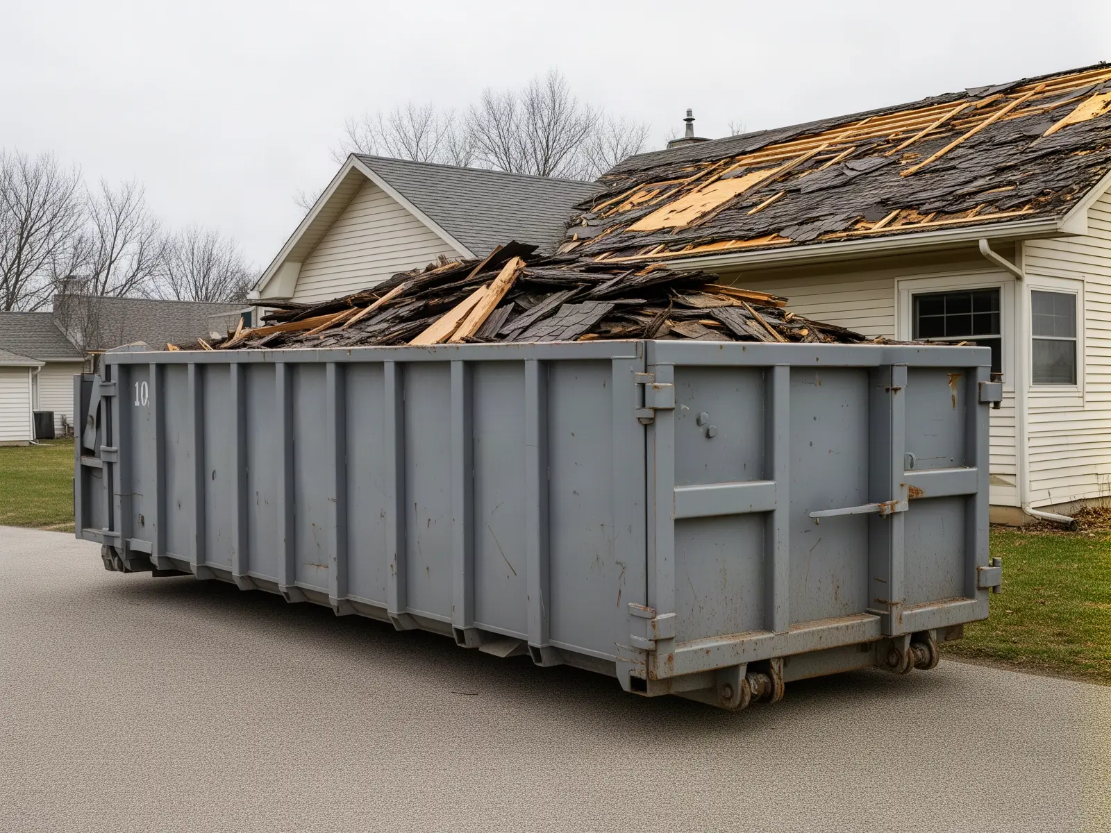 Roll-off dumpster from Nye Family Dumpster Rental in Andalusia, AL